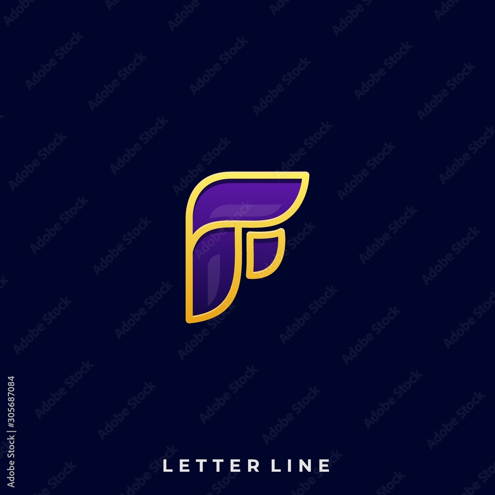 Letter F Illustration Vector Design template Letter F Illustration Vector Design template