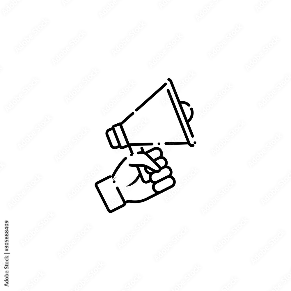 vote megaphone line style icon vote megaphone line style icon
