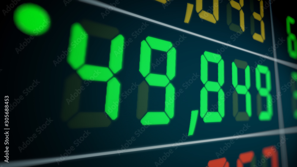 Financial Data on LED Display Financial Data on LED Display