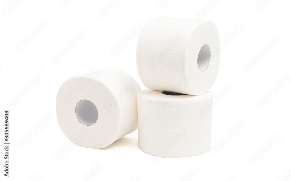 Tissue paper roll isolated on whithe background with clipping path Tissue paper roll isolated on whithe background with clipping path