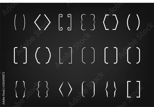 Text bracket set