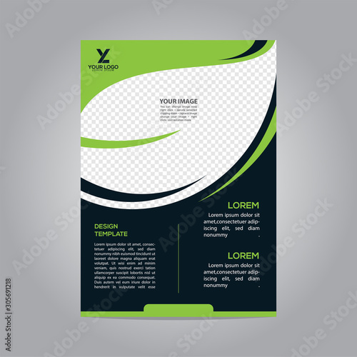 flyer brochure poster go green nature modern design template abstract business print
