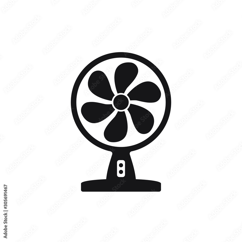 Table fan icon vector isolated Table fan icon vector isolated