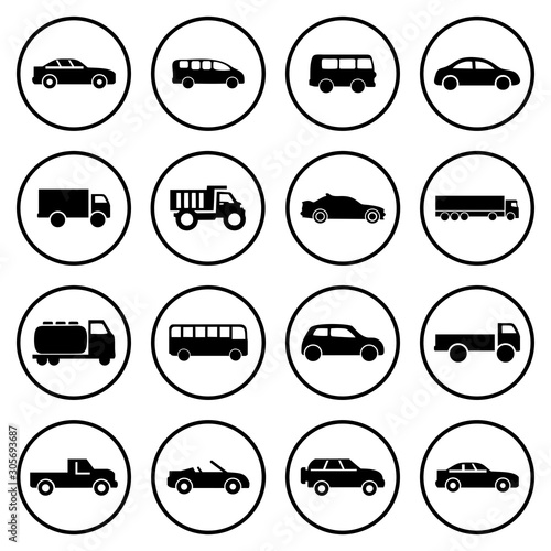 car icon, bus, ambulance icon vector design symbol 