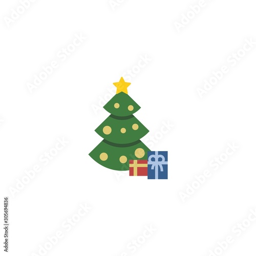 christmas creative icon. flat simple illustration. From christmas icons collection. Isolated christmas sign on white background