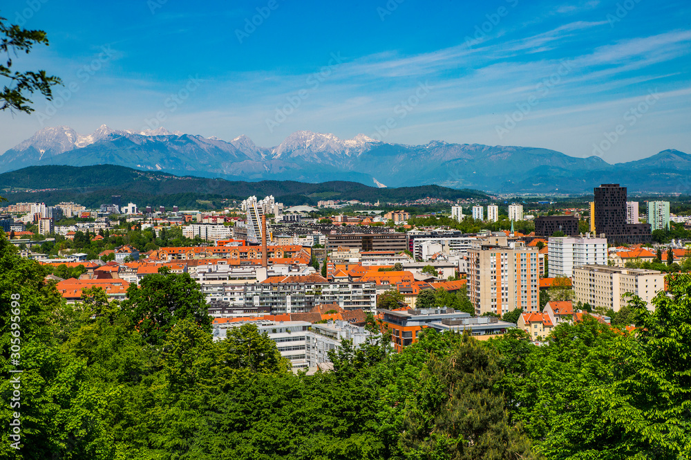 View on Ljubljana, capital of Slovenia