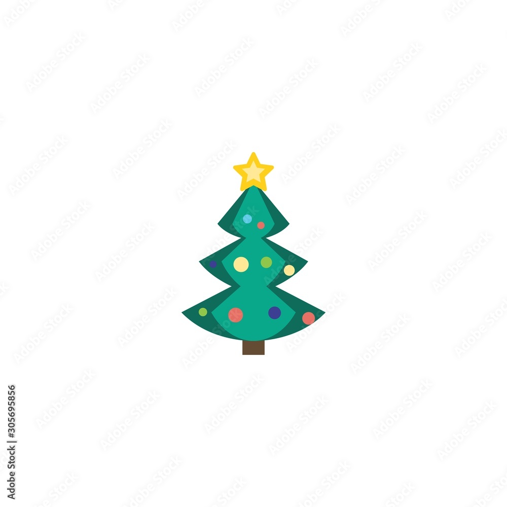 christmas tree creative icon. flat simple illustration. From christmas icons collection. Isolated christmas tree sign on white background christmas tree creative icon. flat simple illustration. From christmas icons collection. Isolated christmas tree sign on white background