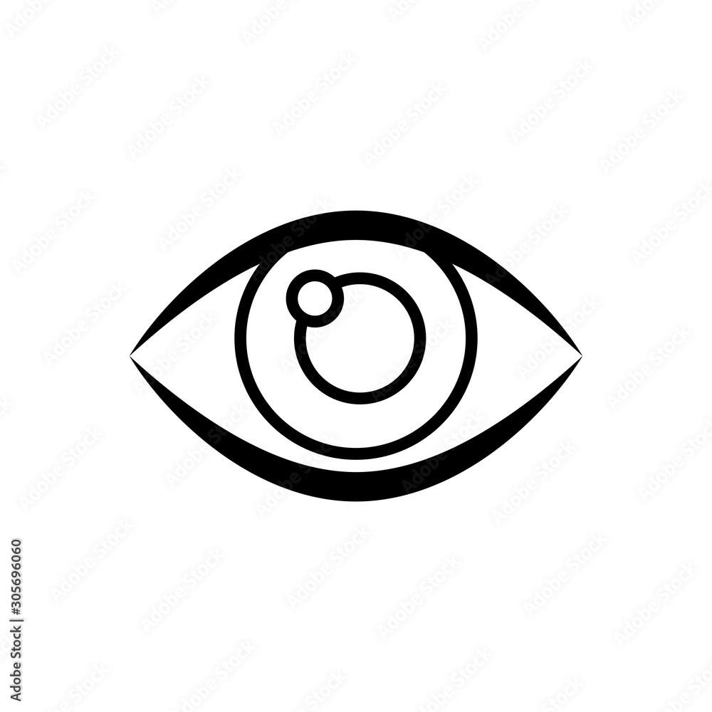 eye icon trendy flat design eye icon trendy flat design