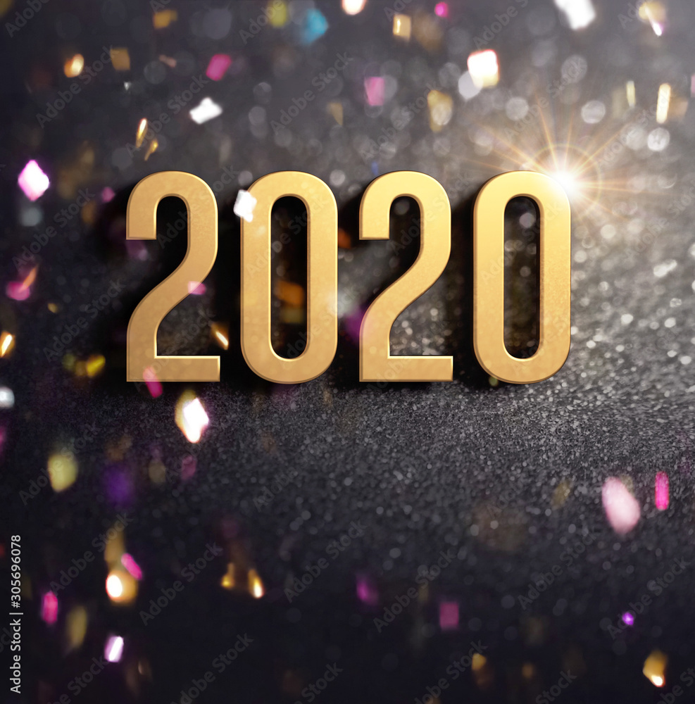 Joyful New Year 2020 Greeting card Joyful New Year 2020 Greeting card