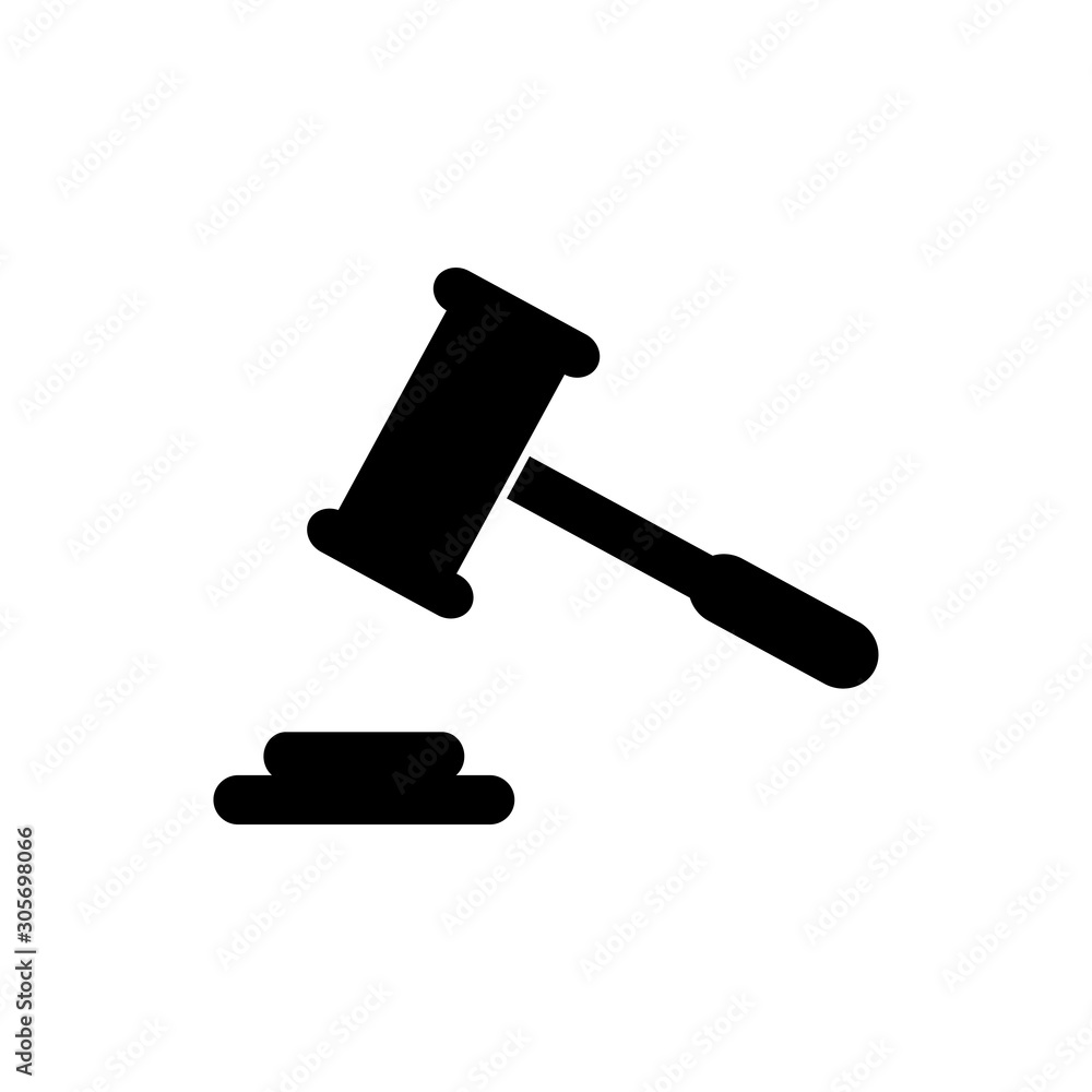 Judge Gavel Auction Icon Vector Illustration Judge Gavel Auction Icon Vector Illustration