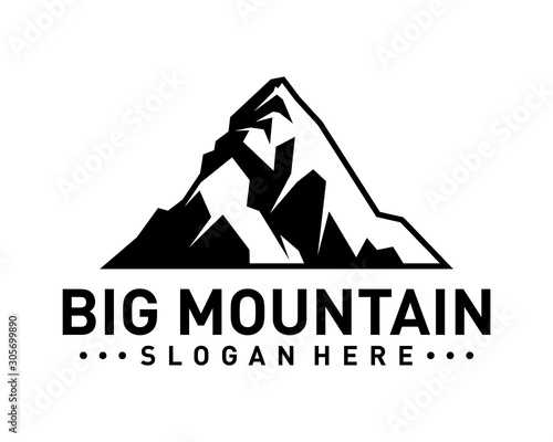 Big Mountain Logo Vector. Mountain Logo Template. Illustration