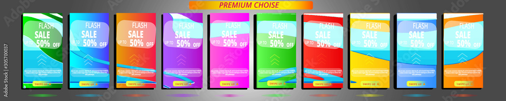 3 D Christmas snow effect on abstract mobile for flash sale banners. Flash sale special offer set. Sale banner template for your design vector.