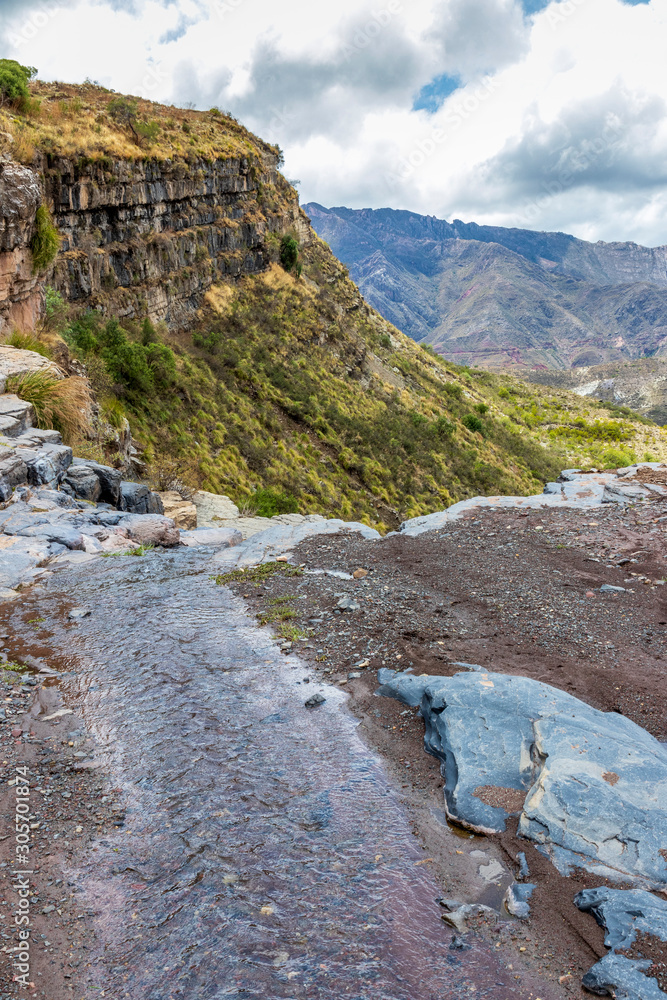 Little river at Maragua village in Bolivia