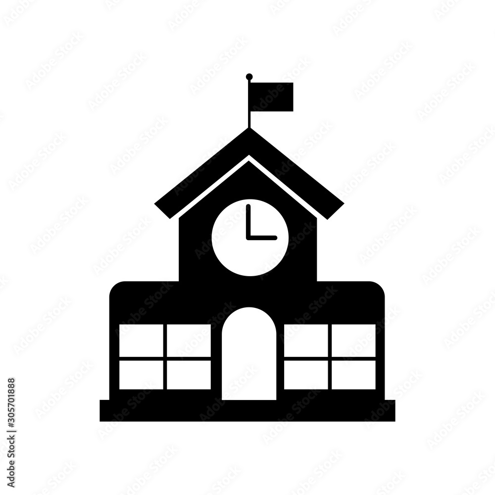 Fototapeta premium school building icon vector design symbol