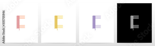 Window Blinds Letter Logo Design C