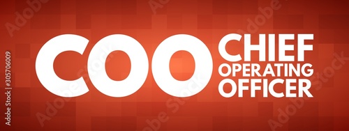 COO - Chief Operating Officer acronym, business concept background
