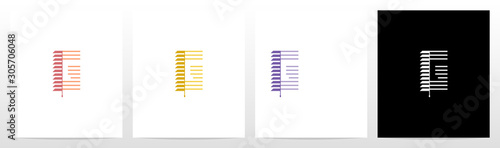 Window Blinds Letter Logo Design G