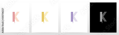 Window Blinds Letter Logo Design K