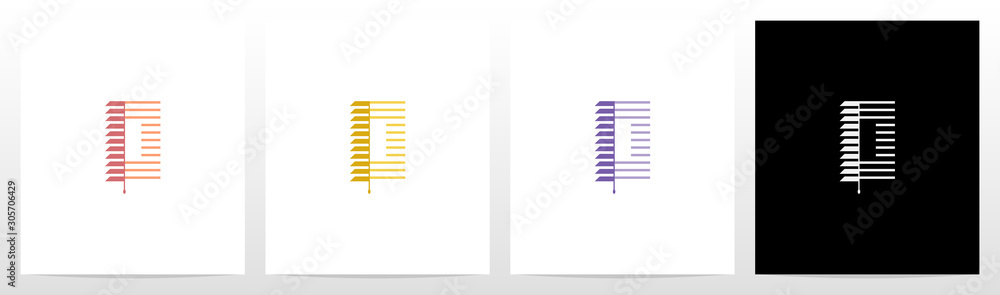 Window Blinds Letter Logo Design O Window Blinds Letter Logo Design O