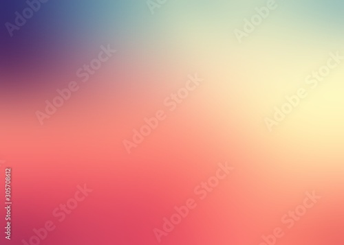 Bright sky empty background retro style. Orange blue gradient blurred texture. Abstract illustration.