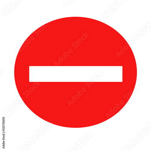 Free Download No Entry Symbol, Vector Illustration, Isolate White Background Icon - GFXLoad