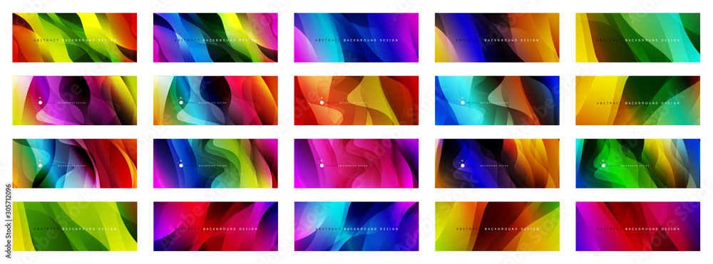 Set of trendy simple fluid color gradient abstract backgrounds with dynamic wave line effect. Vector Illustrations For Wallpaper, Banner, Background, Card, Book Illustration, landing page Set of trendy simple fluid color gradient abstract backgrounds with dynamic wave line effect. Vector Illustrations For Wallpaper, Banner, Background, Card, Book Illustration, landing page