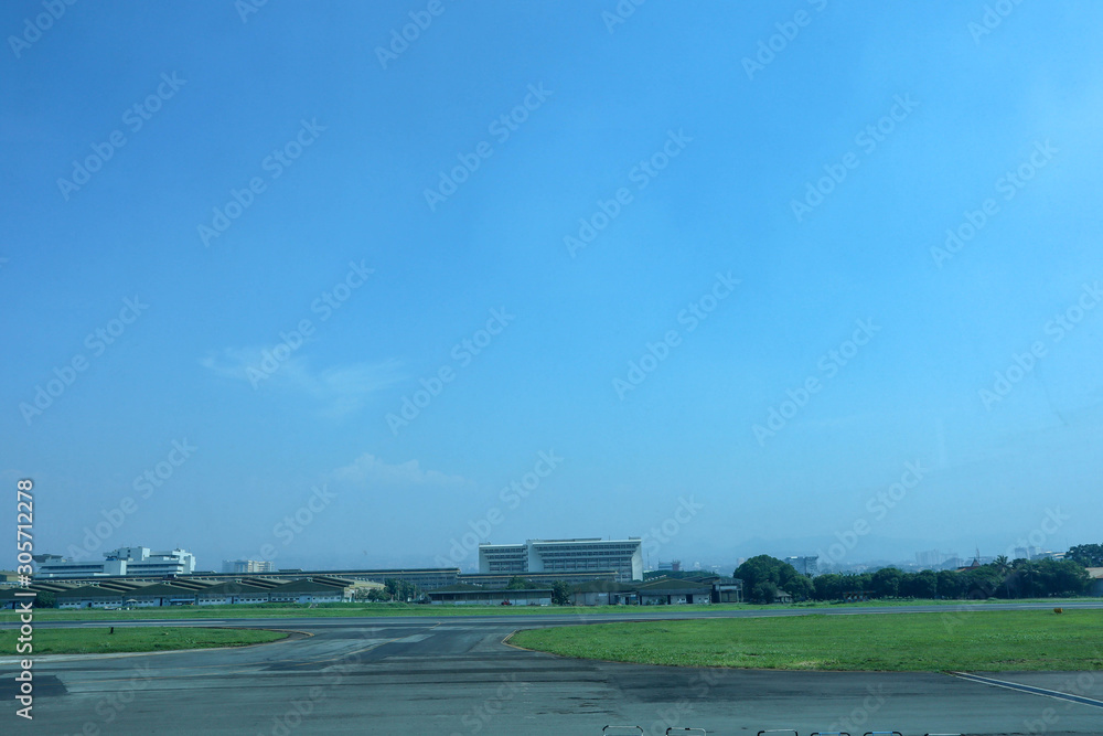 Plane Take Off at the airport in asia Plane Take Off at the airport in asia