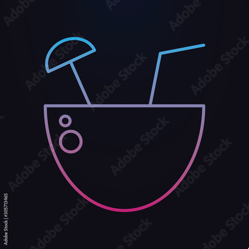 Coctail nolan icon. Simple thin line, outline vector of party icons for ui and ux, website or mobile application