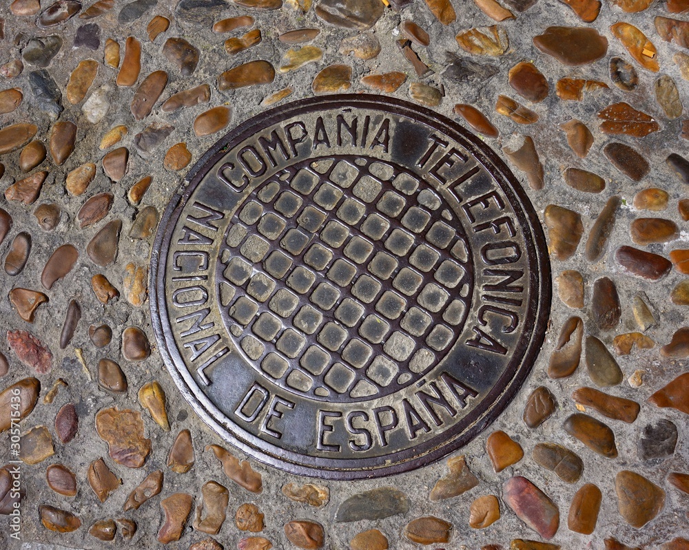 Sewer hatch in Toledo, Spain.