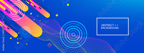 Abstract bright geometric  background. Vector illustration