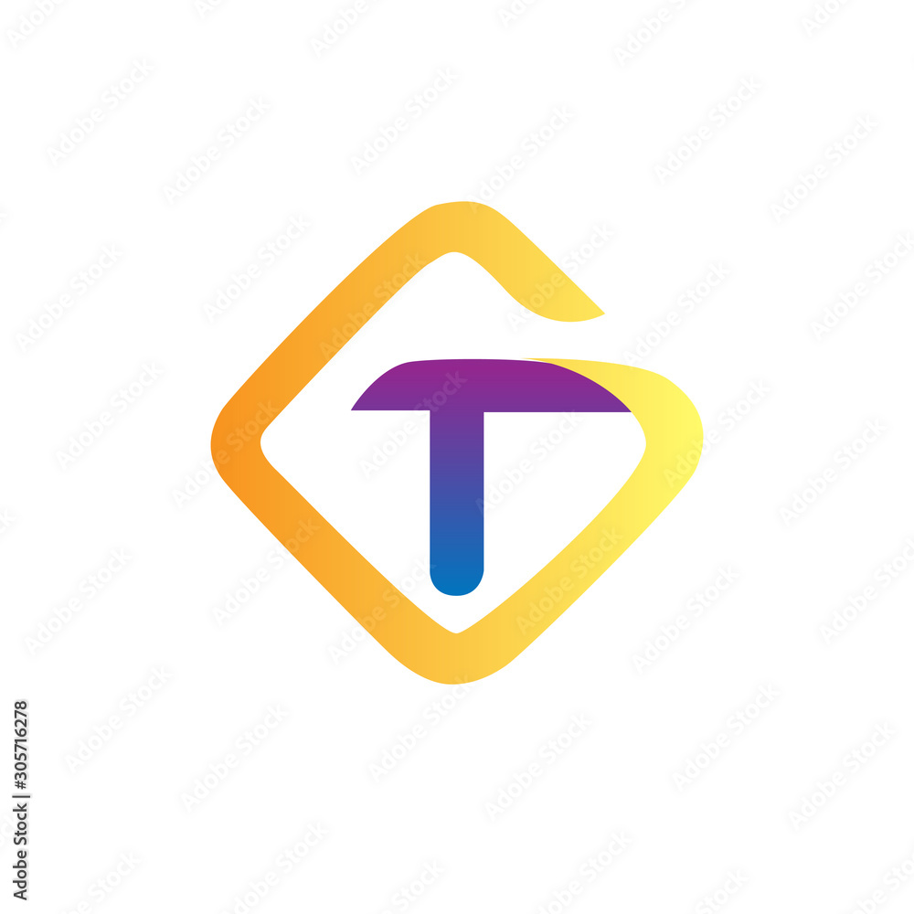 Letter T logo icon design template elements with gradient vector design Letter T logo icon design template elements with gradient vector design