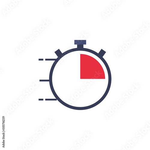 time chronometer flat style icon