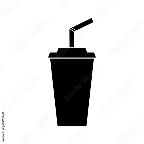 drink with straw icon vector design symbol © trimulyani
