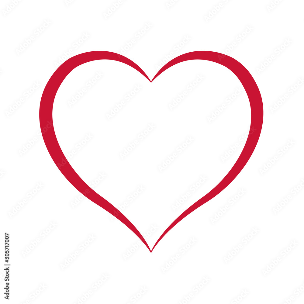 love shape heart design vector line can for valentine ,wedding