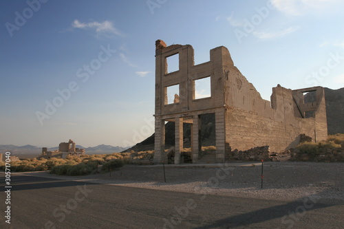 Cook Bank building in Rhyolite ghost town, Death Valley - Nevada