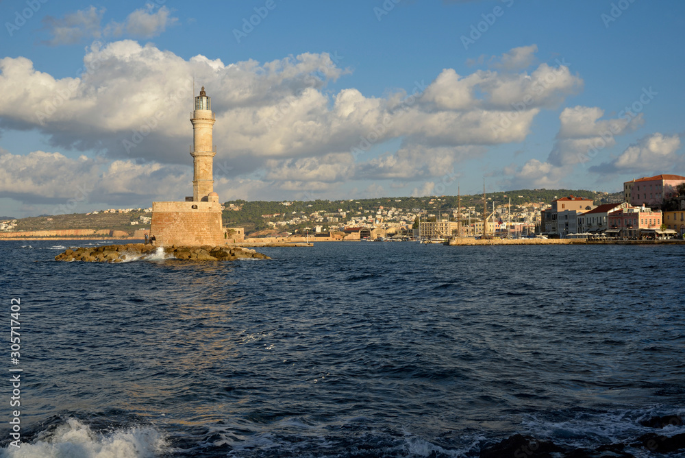 The lighthouse of Chania, Greece 