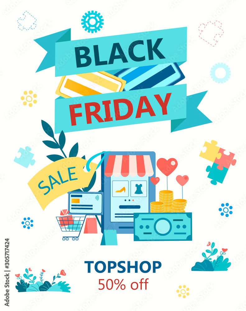 Black Friday Concept Poster Vector Illustration. Black Friday Concept Poster Vector Illustration.