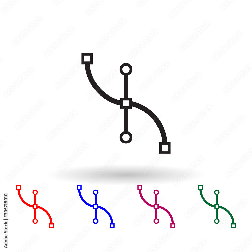 Printing line multi color icon. Simple glyph, flat vector of print house icons for ui and ux, website or mobile application
