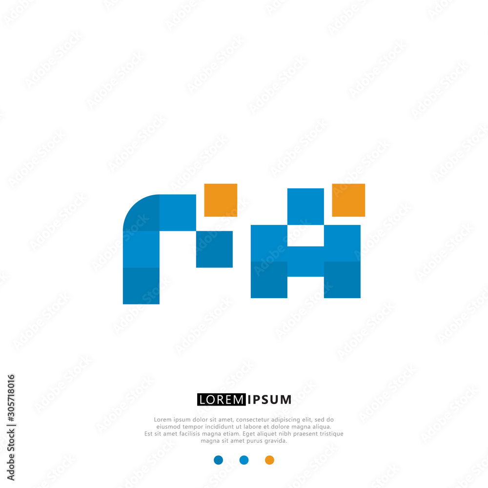 FA F A Logo Monogram with Blue and yellow Colors. modern letter logo design FA F A Logo Monogram with Blue and yellow Colors. modern letter logo design