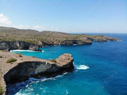 coastline blue ocean in bali