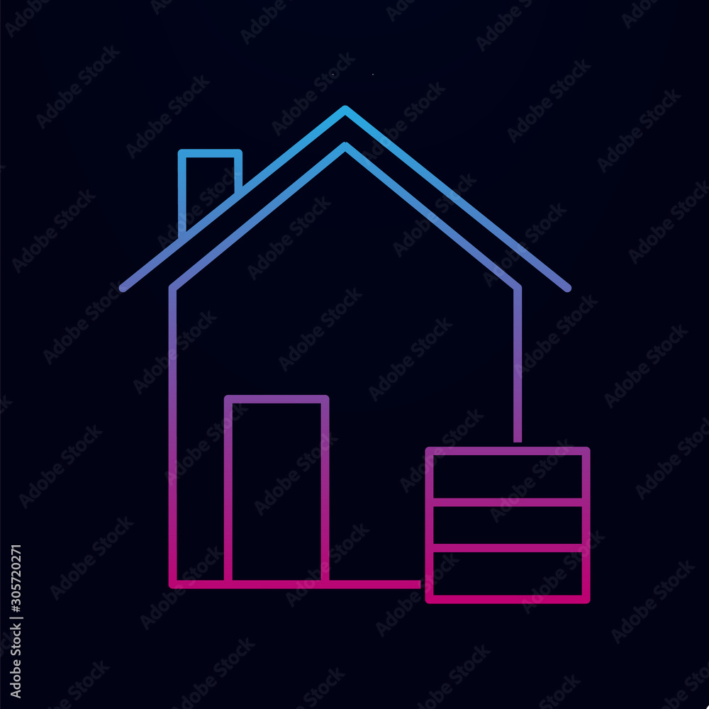 Warehouse nolan icon. Simple thin line, outline vector of real estate icons for ui and ux, website or mobile application Warehouse nolan icon. Simple thin line, outline vector of real estate icons for ui and ux, website or mobile application