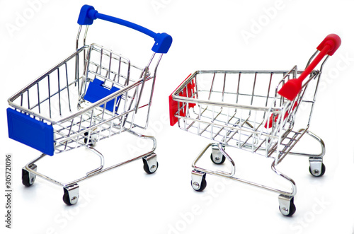 shopping cart on a white background