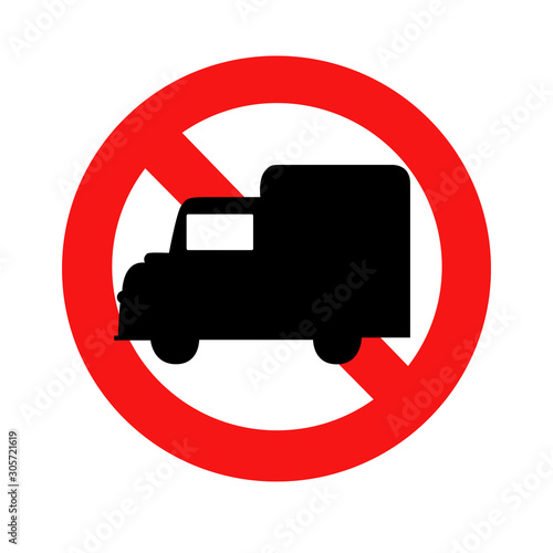 sign truck do not enter no entry in vector design