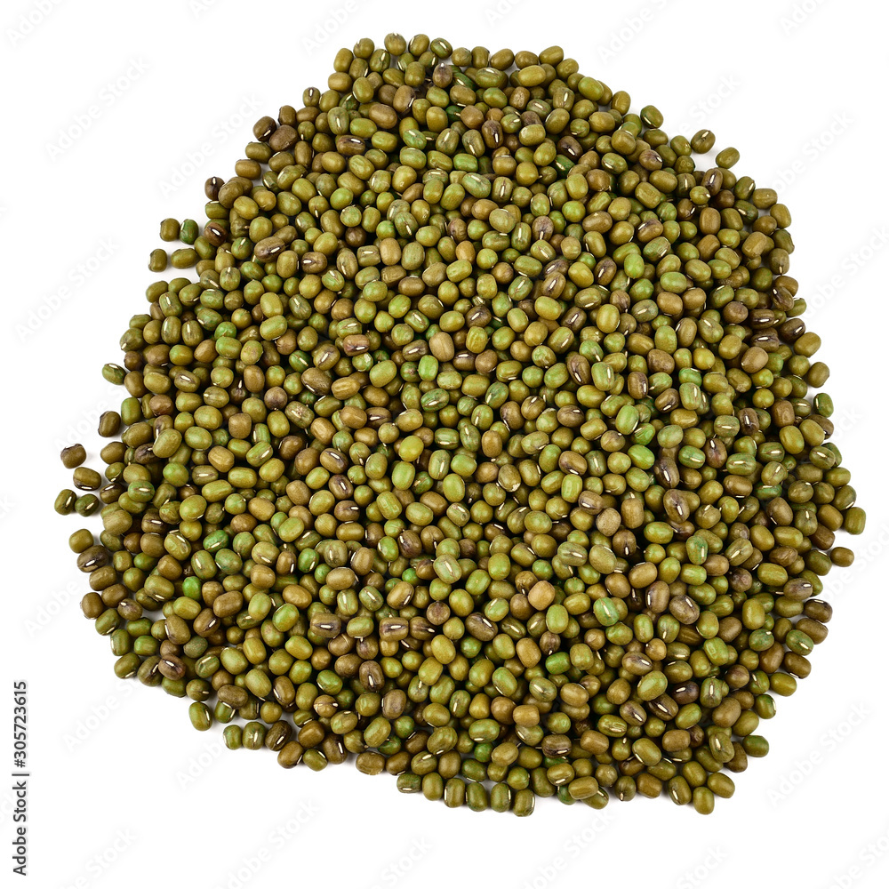 raw mung bean or green bean isolated on white background raw mung bean or green bean isolated on white background