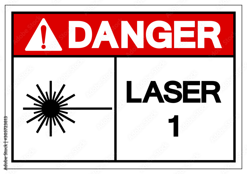 Danger Laser 1 Symbol Sign ,Vector Illustration, Isolate On White Background Label. EPS10 Danger Laser 1 Symbol Sign ,Vector Illustration, Isolate On White Background Label. EPS10