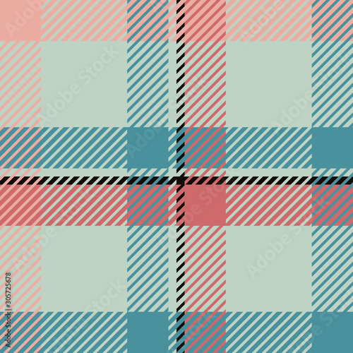 Plaid or tartan vector is background or texture in many color