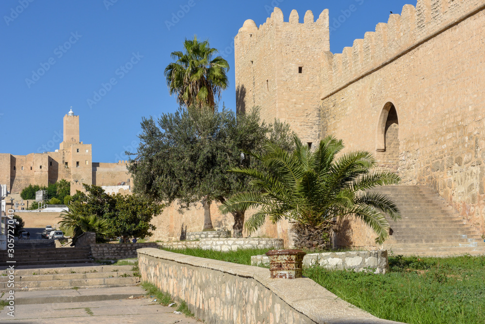 The city walls of Sousse on Tunisia