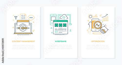 Web development - line design style banners set