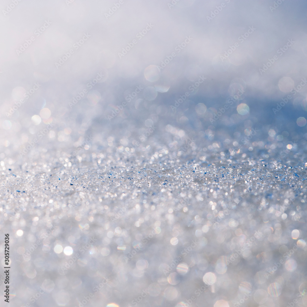 Snow close up on a blurred background Snow close up on a blurred background