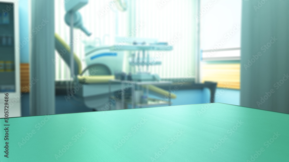 part of the table in the dental office 3d render part of the table in the dental office 3d render
